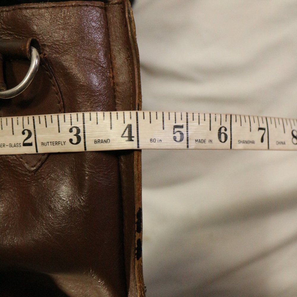 Genuine Leather Cow Hair Cross Studded Accent Shoulder Purse - Picture 8 of 12